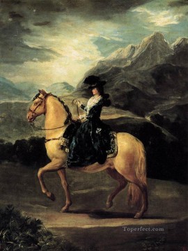 Retrato de María Teresa de Vallabriga a caballo Romántico moderno Francisco Goya Pinturas al óleo